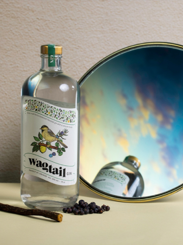 Wagtail bottle glass mirror